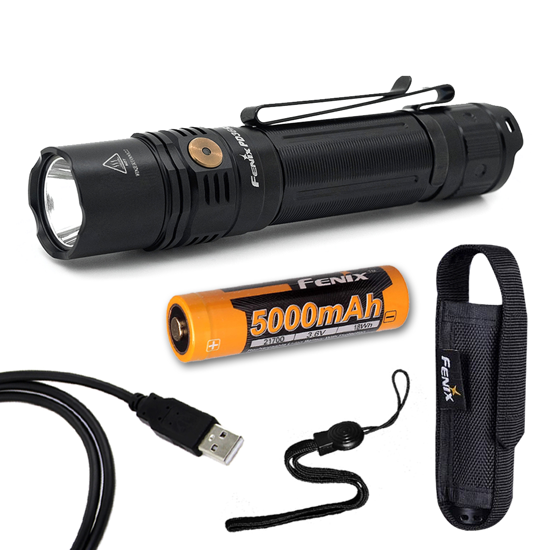 Fenix Pd R Lumen Rechargeable Tactical Flashlight Fenix Battery Ebay